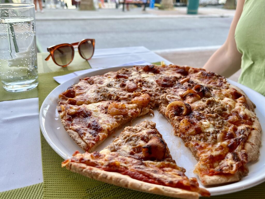 Gluten-free pizza on Kos island in Greece 