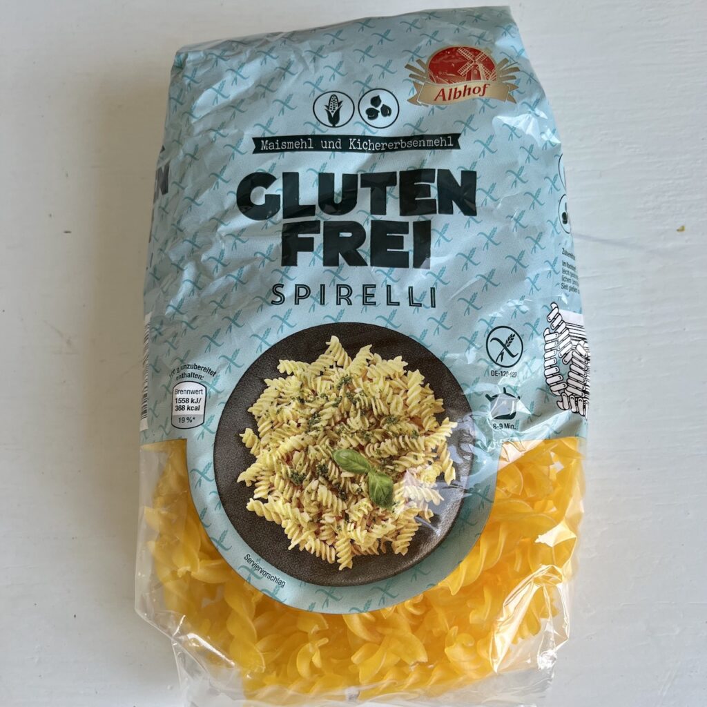 Gluten-free spirelli pasta at Netto supermarkets