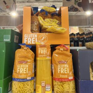 Glutenfreie Pasta bei Lidl kostet 1,29€ pro Packung.