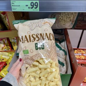 Snacks, wie diese Maisstangen, sind im glutenfreien Alltag teilweise essentiell, wenn nichts anderes essbares zu bekommen ist. 