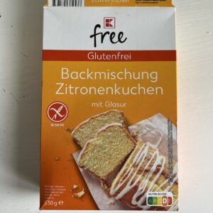 Karton der glutenfreien Backmischung für Zitronenkuchen von Kaufland