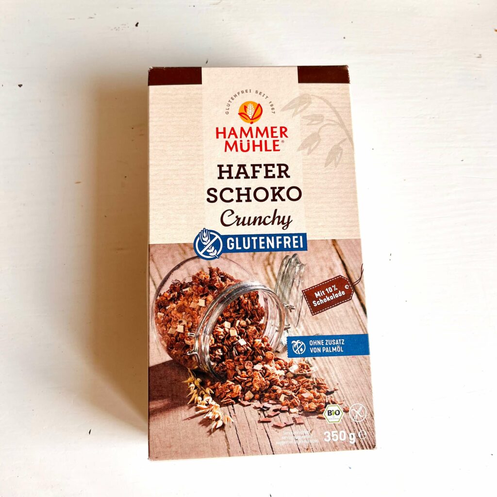 Glutenfreies Müsli von Hammermühle mit dem Namen Hafer Schoko Crunchy