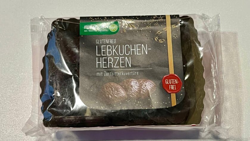 Glutenfreie Lebkuchenherzen von Poensgen schmecken sehr nelkig und lecker.